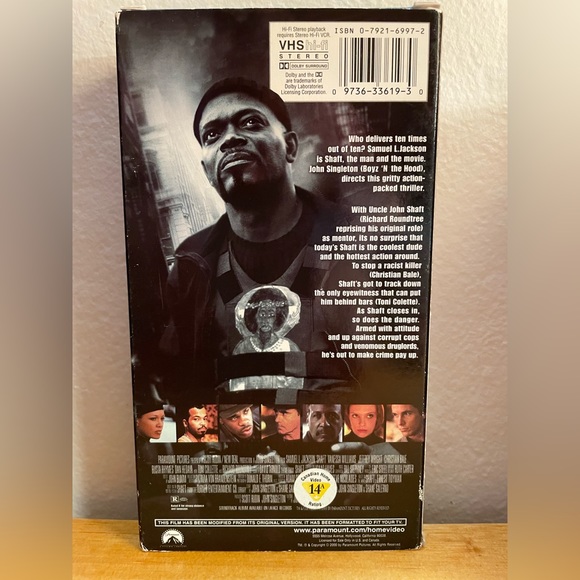 🚨 Vintage SHAFT Y2K Samuel Jackson Vanessa Williams 2000 Paramount VHS 🚨 - Picture 3 of 5